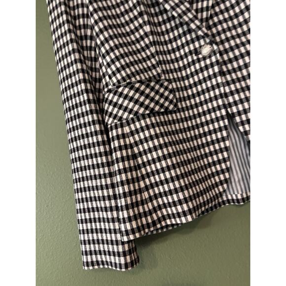 NWT Veronica Beard Cutaway Checkered Dickey Jacket Blazer Size 0 - Picture 3 of 13
